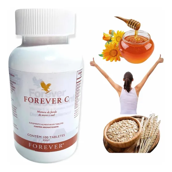 Vitamina C Forever C con salvado de avena y miel 100 comprimidos