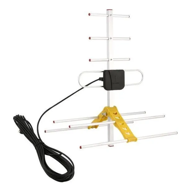 Antena Para Tv Exterior Con Cable Coaxial 8 Metros