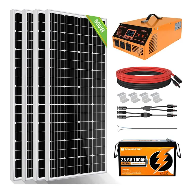 Kit Panel Solar Kwh Para Casa Hogar Panele Inversor Todo