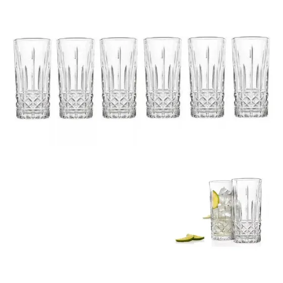 Vasos Altos Trago Largo 6 Unidades 380 Ml 13 Oz