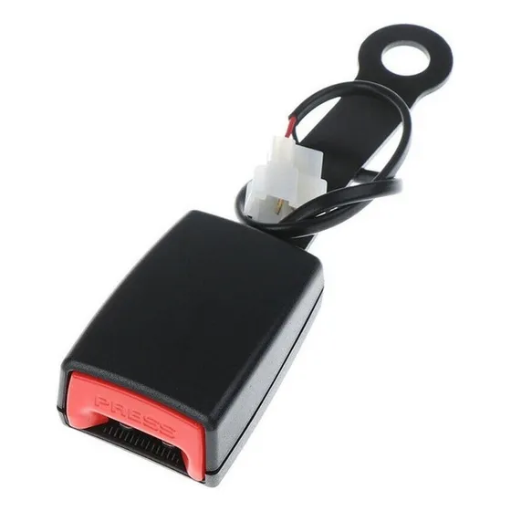 Hebilla De Cinturón De Seguridad Con Cable De Advertencia Color Negro