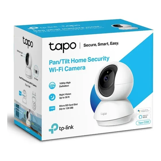 Cámara Wi-fi Tp-link Tapo C200 Fhd Rotatoria Visión Nocturna