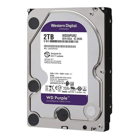 Disco Duro Western Digital Purpura 2tb 3.5  Sata 6gb 64mb
