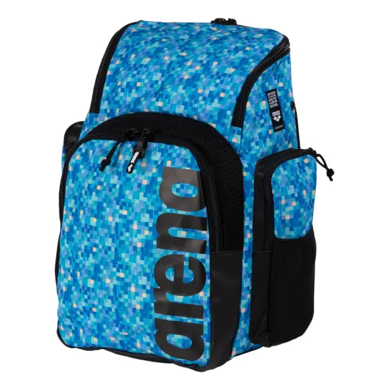Mochila Natacion O Escolar Arena Spiky Estampada 35l - Btu Color Azul Diseño De La Tela Azulejos Piscina