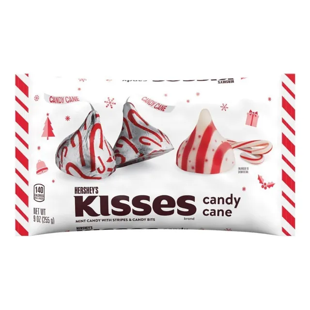 Chocolates Kisses De Hersheys, Candy Cane 255g Edi. Navidad