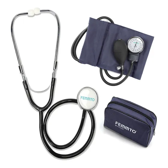 Tensiometro Manual Aneroide Kit Completo Con Estetoscopio Enfermeria Esfingomanometro De Palma Femmto Bk2001/3001