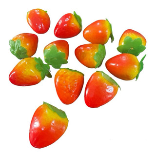 12 Morangos Fruta Artificial Realista 12 Morangos Fruta Artificial Realista