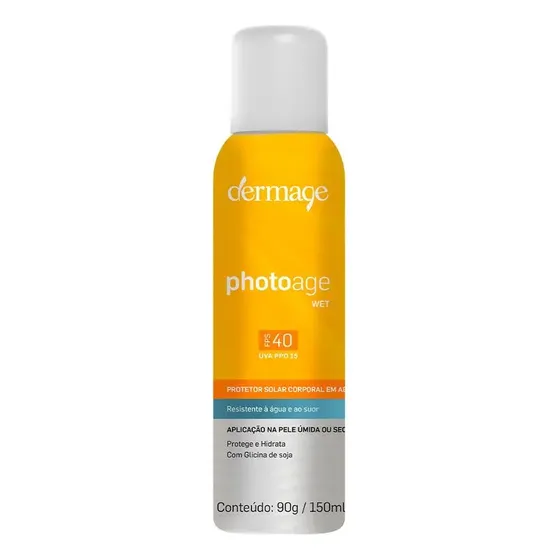 Protetor Solar Aerossol Dermage Photoage Wet Fps 40 120g