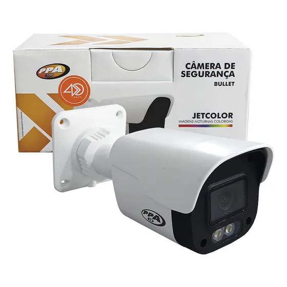Câmera Bullet Ppa Citrox 4x1 2mp Fullhd Colorvu Fullcolor Cor Branco
