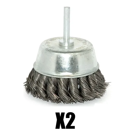 Cepillo Copa De Alambre Trenzado 2 1/2'' Isonic