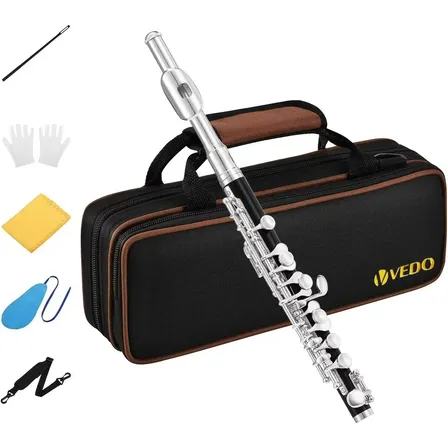 Flautim Piccolo Vedo Instrumento Com Estojo E Kit Completo