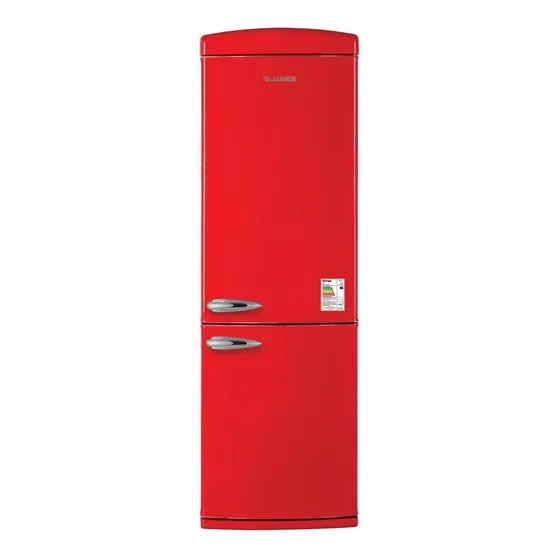 Refrigerador James Línea Retro  Rojo J373 Rr Laser Tv