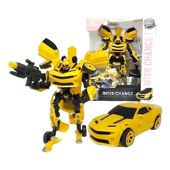 Figura Grande Transformer Bumblebe 25cm Con Arma Articulado