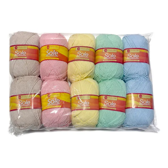 Hilo Algodón Semigrueso Pasteles Lho 8/6 Sole X 1 Kg Crochet