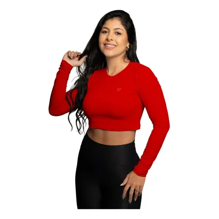 Cropped Poliamida Blusa Feminina Camiseta Proteção Uv Voker