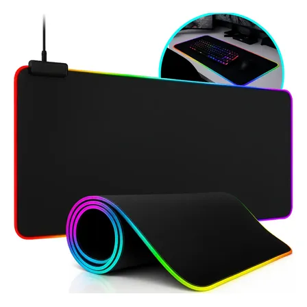 Mousepad Gamer Rgb 90x40cm Profissional Extra Grande Speed Usb Led Mousepad Colorido Desktop E Computador Alta Qualidade