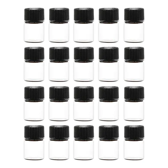 Teensery 20 Pcs 1ml Mini Botellas De Vidrio B5tsi