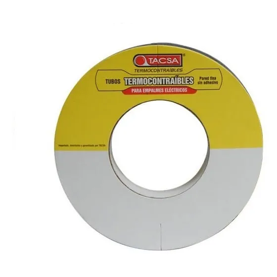 Tubo Spagueti Termocontraible Negro 1/8'' 3.2 Rollo 10 Mt