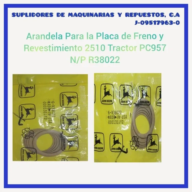  Arandela Para La Placa De Freno Y Revestimiento Tractor Jd