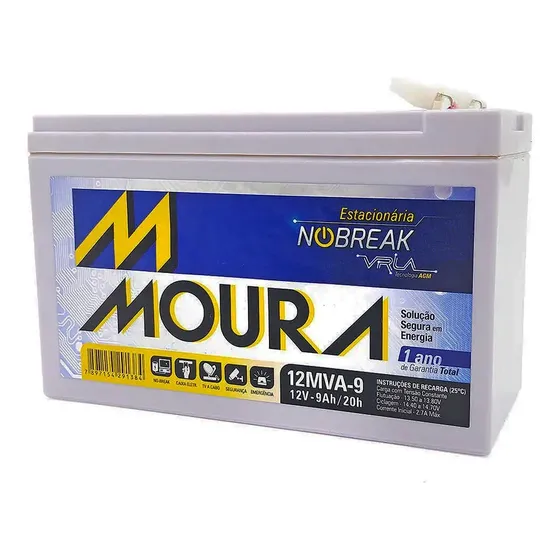 Bateria para Nobreak Moura 12MVA9 12V 9ah