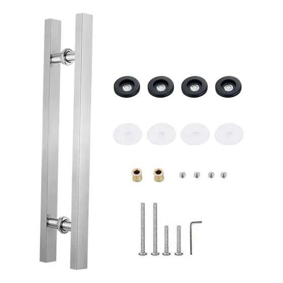 Jaladeras Puerta Cristal Acero Inoxidable Tipo H 100cm