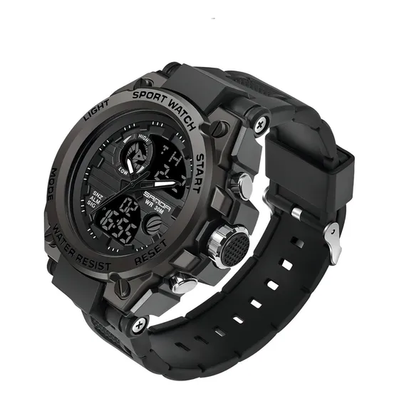 Reloj pulsera Sanda 739 con correa de poliuretano Negro
