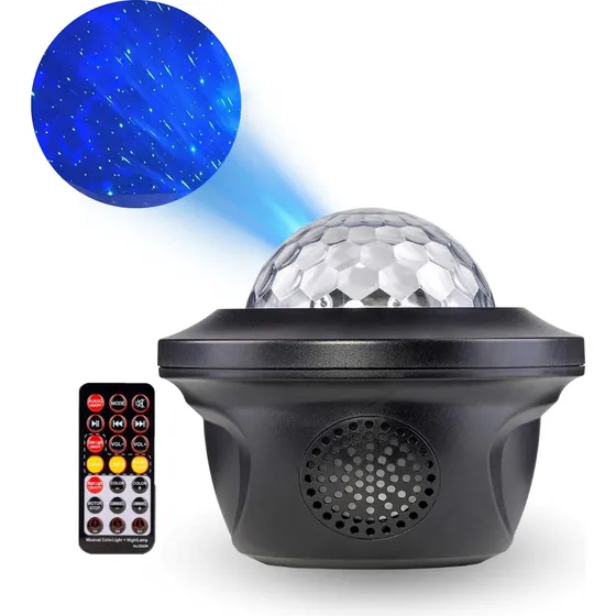 Mini Proyector Bluetooth Led Galaxia De Estrellas C/ Control