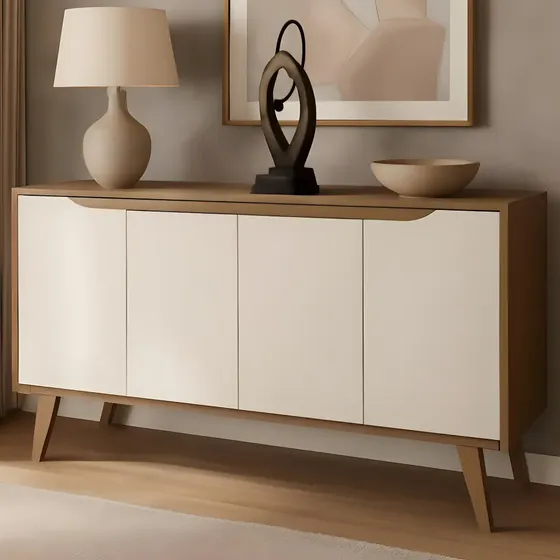 Bahiut Henn Quartzo S351-127 4 Puertas Nature Off White Marrón