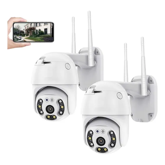 Kit X2 Camara Seguridad Wifi Ip Bodeltec Exterior 5mp Domo
