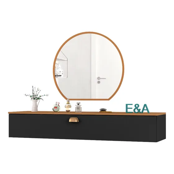 Penteadeira Com Gaveta 100cm Console Camarim E&a - Preto/nature