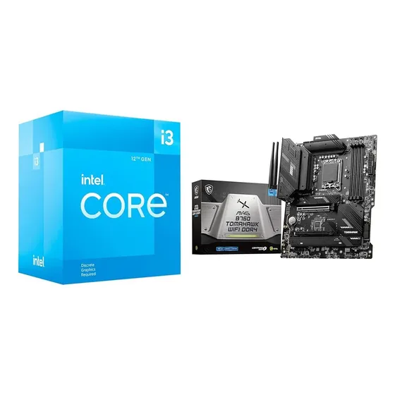Procesador Escritorio Intel Core I3-12100f + Placa Base Para