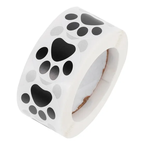 1 Rollo De Pegatinas De Huellas De Perro Pegatinas De Patas