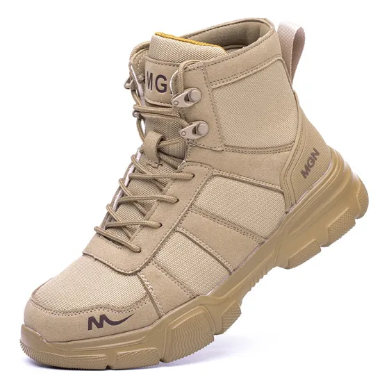 Botas De Trabajo De Acero Para Hombre, Puntera Militar, Segu