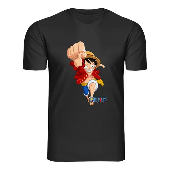 Camiseta One Piece Camisa Pirata Chapéu De Palha Unissex