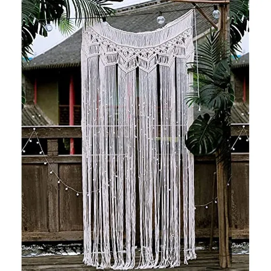 Cortina De Macramé De Hysunland Para Cortinas De Puerta Divi