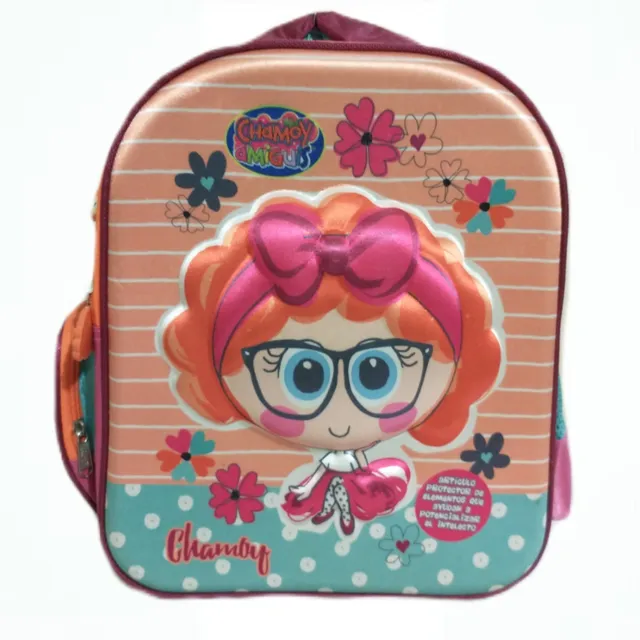 Mochila Chamoy Y Amiguis 3d Distroller Kinder Mediana Ruz 120882.