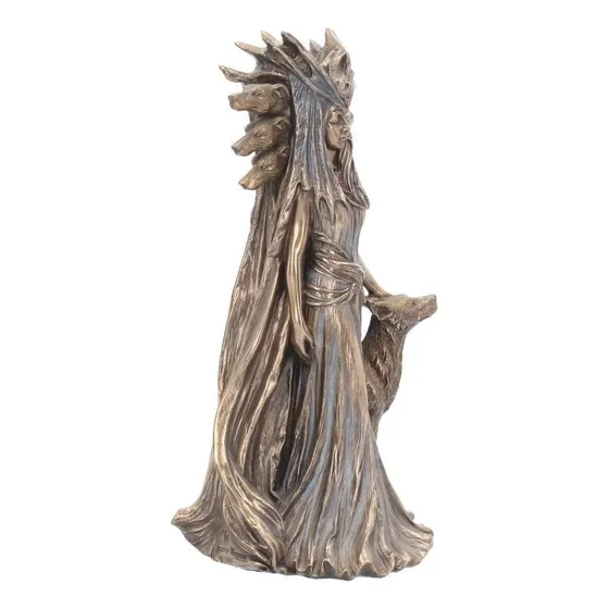 Estatua De La Diosa Griega De La Magia Hachati Y Perro Resin