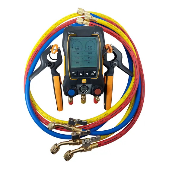 Manifold Digital Bluetooth + 2 Pinzas + Mangueras Testo 550s
