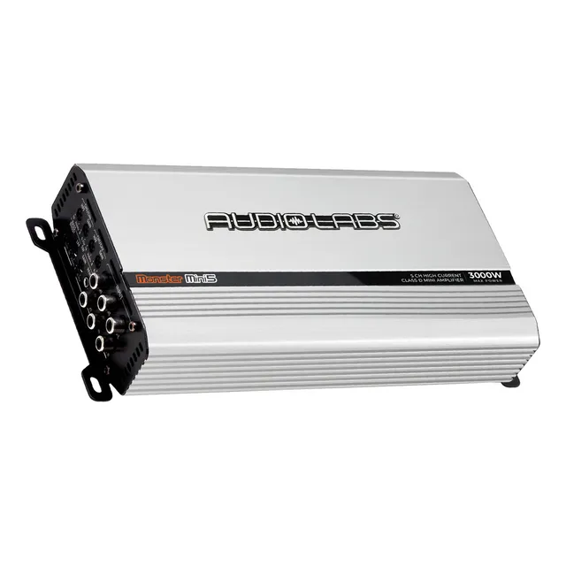Amplificador Audio Labs Monster Mini5 3000w Max 5ch Clase D Color Plateado