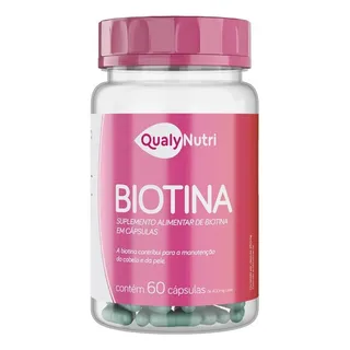 Biotina Qualynutri C/60cps 30mcg Vitamina P/ Queda De Cabelo Biotina Qualynutri C/60cps 30mcg Vitamina P/ Queda De Cabelo