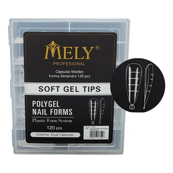 Pack 120 Cápsulas Moldes Uñas Esculpidas Gel Polygel Mely