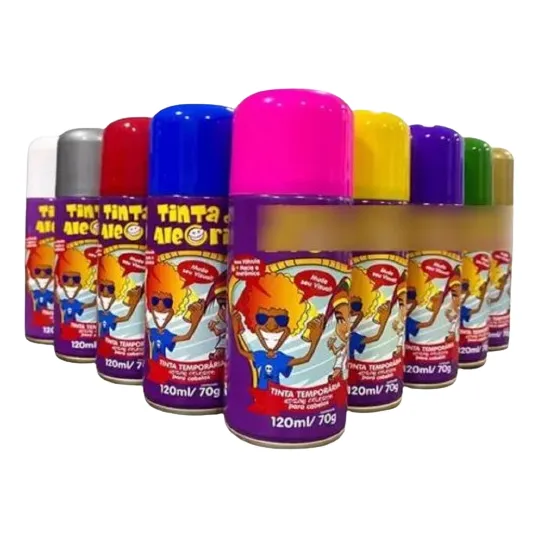 1 Tinta Temporário Spray Colorido Para Cabelos Várias Cores