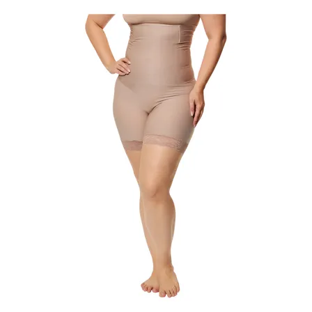 Bermuda Modeladora Feminina Lace Shades Blush Bege Plié Tamanho P