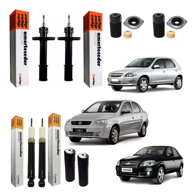 Kit Completo Amortecedor Corsa Celta Prisma 2012 Cofap Origi