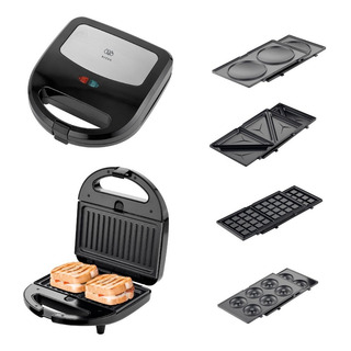 Avera Sandwichera 5 En 1 Con Distintos Moldes Waflera Sw01 Color Negro Avera Sandwichera 5 En 1 Con Distintos Moldes Waflera Sw01 Color Negro