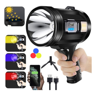 Linterna De Mano Led Potentes Recargable P50 Con Trípode Linterna De Mano Led Potentes Recargable P50 Con Trípode