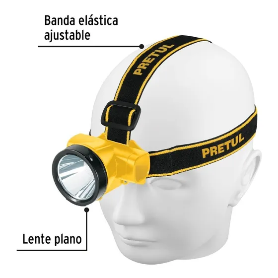 Linterna Para Minero 90 Lm Recargable Impermeable Color de la linterna Amarillo Color de la luz Blanco