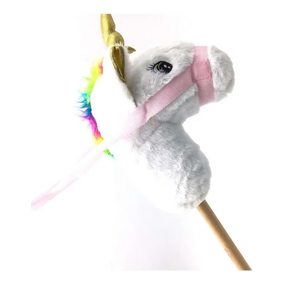 Unicornio Con Palo Para Montar Caballo Infantil Con Sonido
