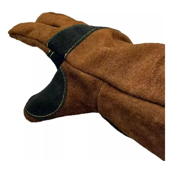 Guantes Asador Reforzados Cuero Kevlar Parrilla Horno Fuego