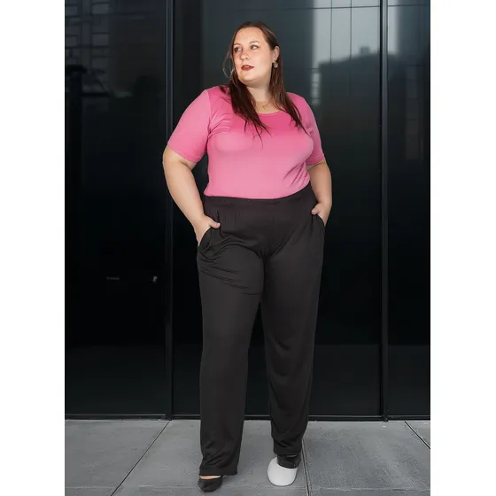 Pantalon Recto Con Bolsillos | Talles Grandes| Kavachi